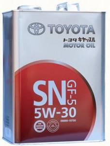 TOYOTA SN/GF-5 5w30 4л., № 08880-10705, масло моторное для бенз. а/м, Япония, в жести